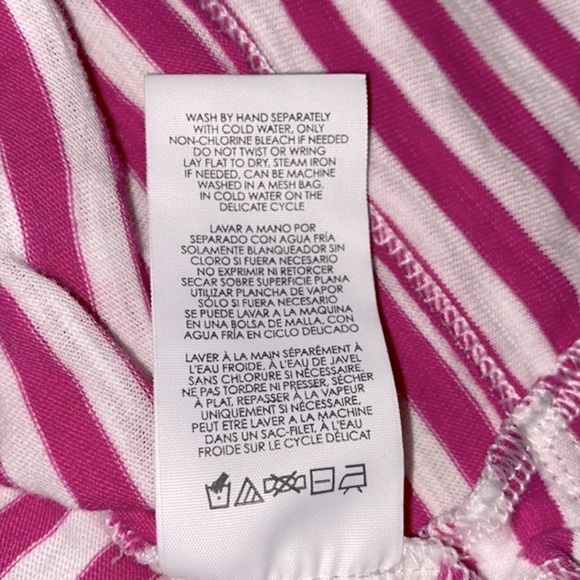 Cabi pink striped top size xsmall cotton - Picture 5 of 6